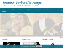 Tablet Screenshot of joannaforbeslestrange.com